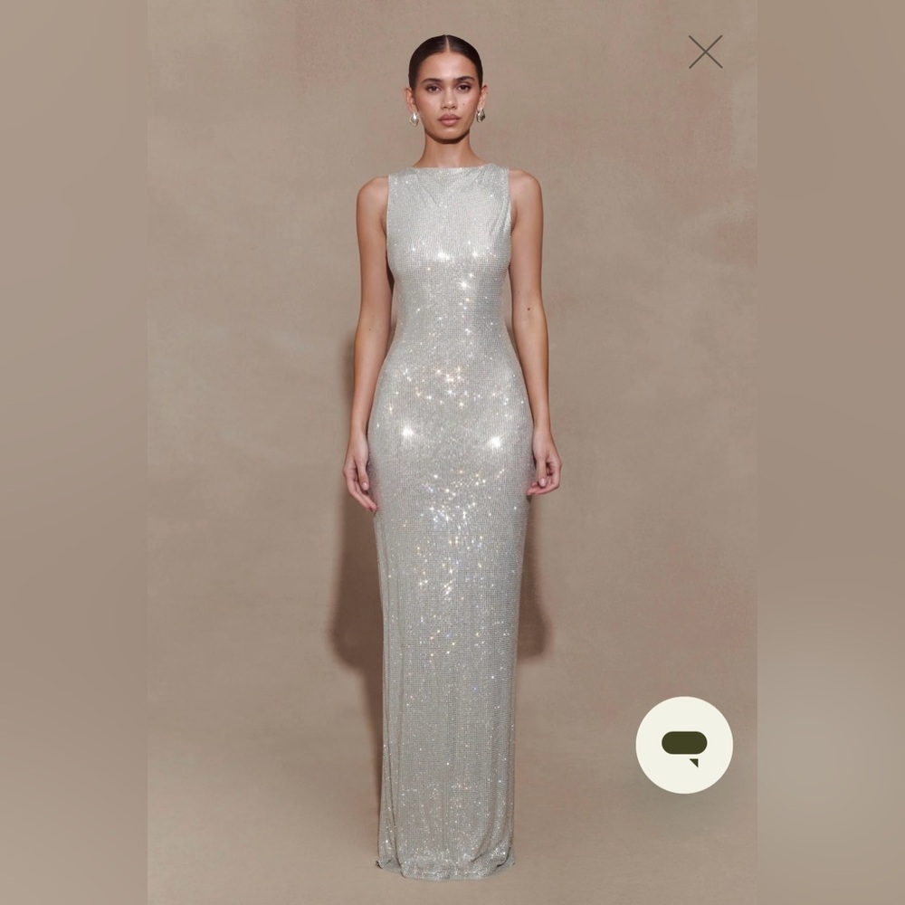 Magnolia Sleeveless Diamanté Maxi Dress